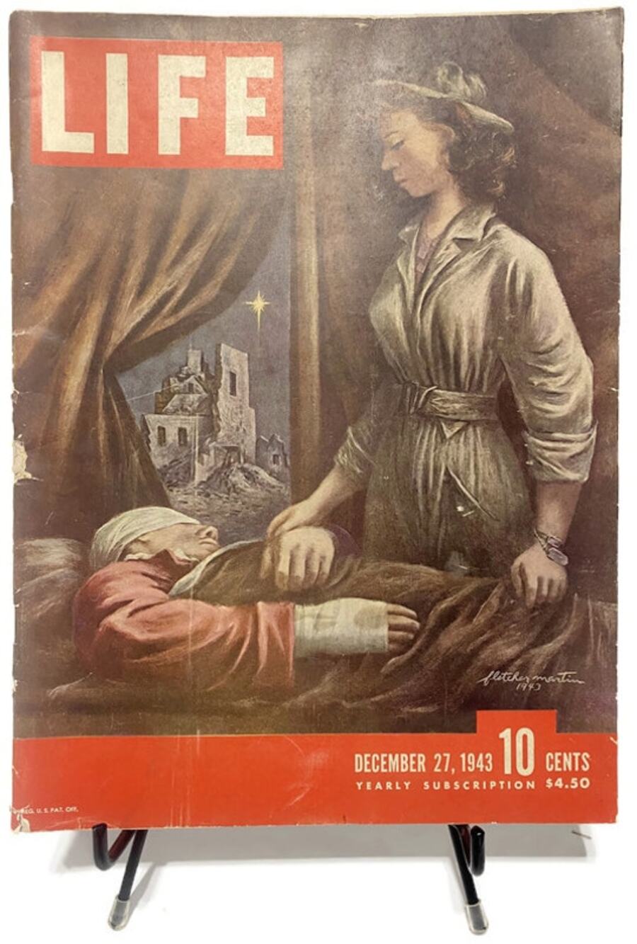 LIFE Magazine December 27 1943 Fletcher Martin WWII War Art Nurse Cover